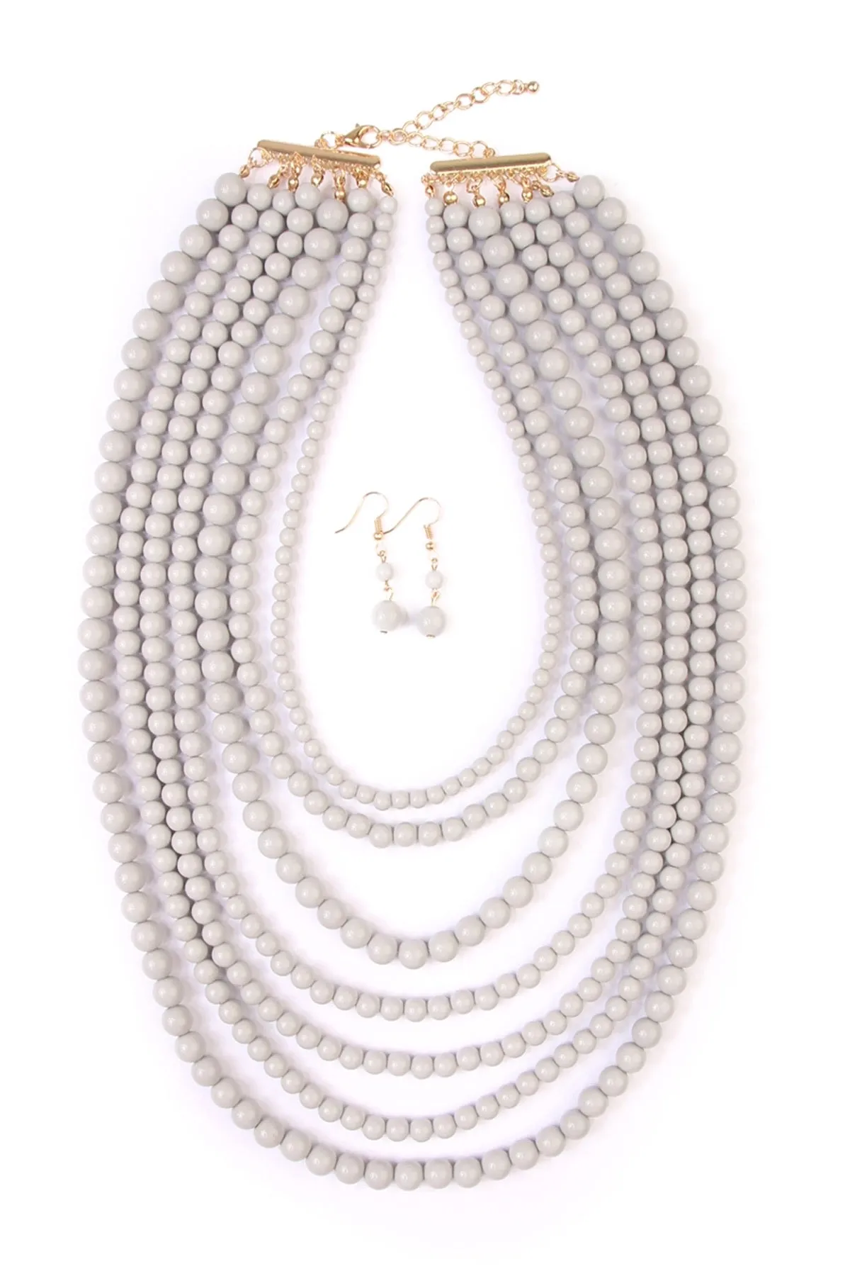 Gray Layered Necklace