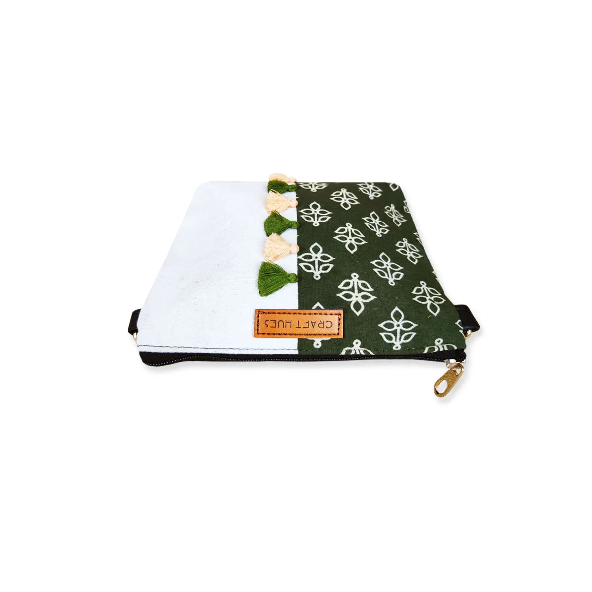 Green Leaves Tiles Sling/Pouch Bag Combo