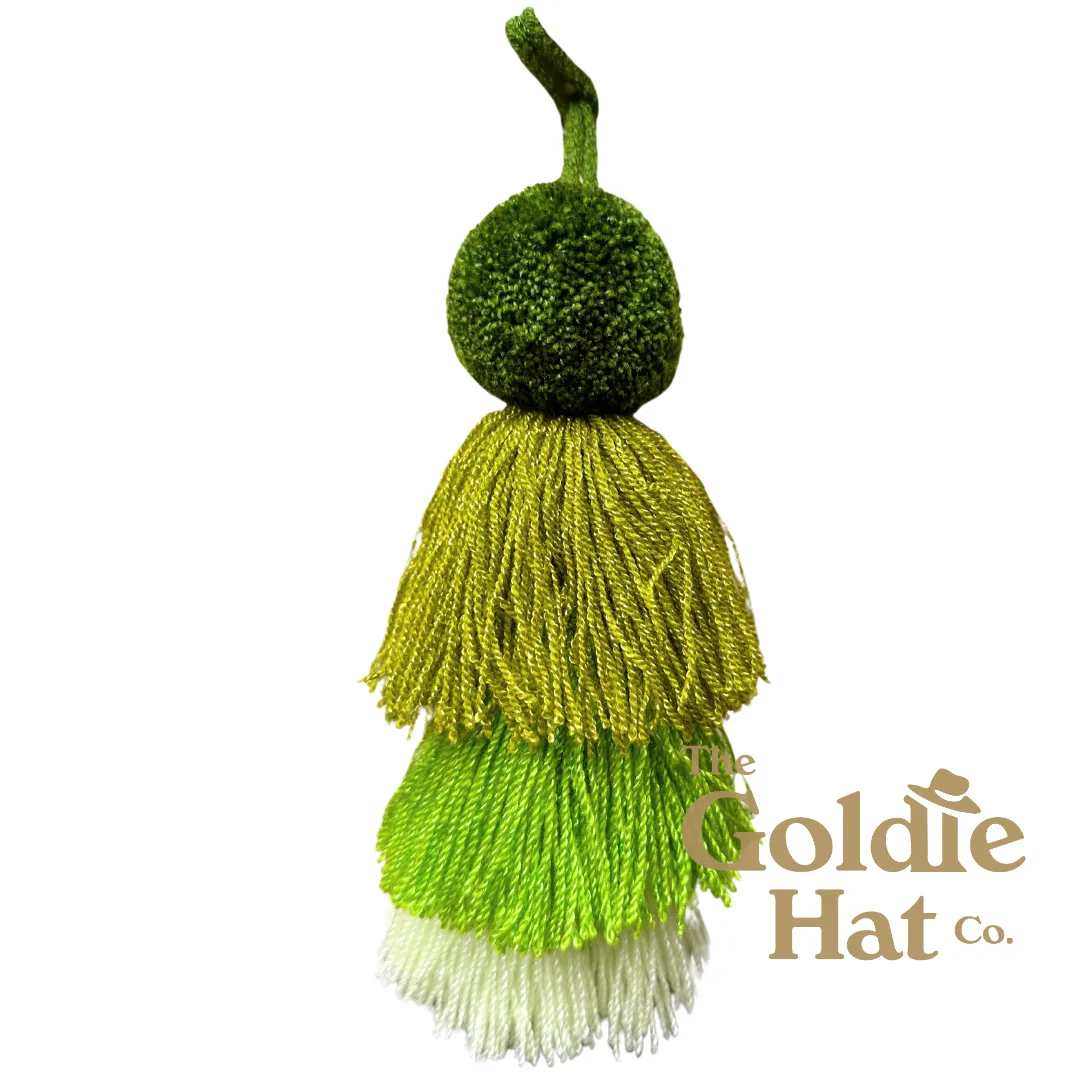 Green Pompom Palma Medium Bag
