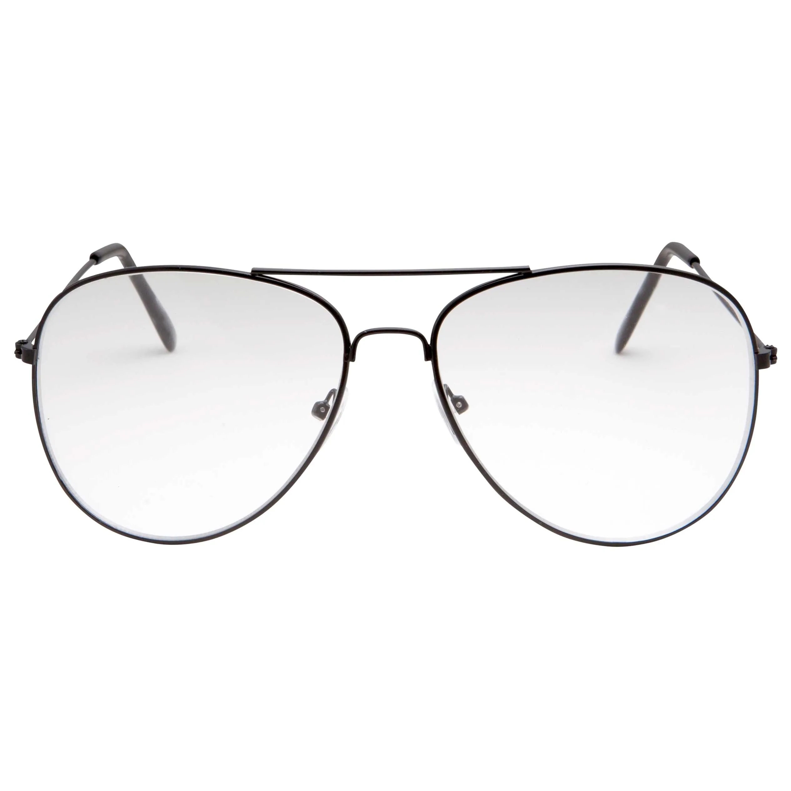 grinderPUNCH Aviator Clear Lens Glasses Non-Prescription, Dwight Schrute Glasses, Napoleon Dynamite Glasses Weird Al Glasses Elvis Glasses