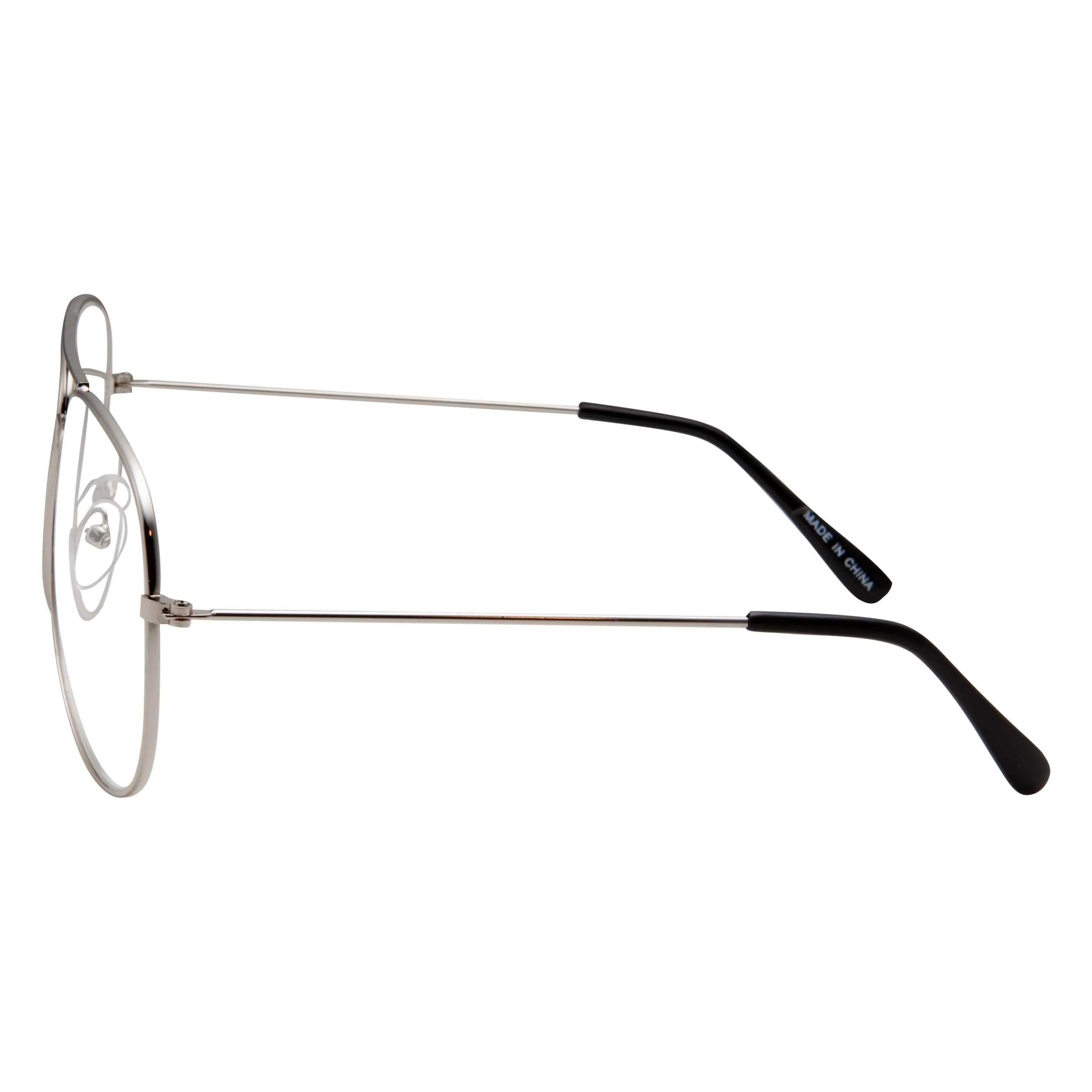 grinderPUNCH Aviator Clear Lens Glasses Non-Prescription, Dwight Schrute Glasses, Napoleon Dynamite Glasses Weird Al Glasses Elvis Glasses