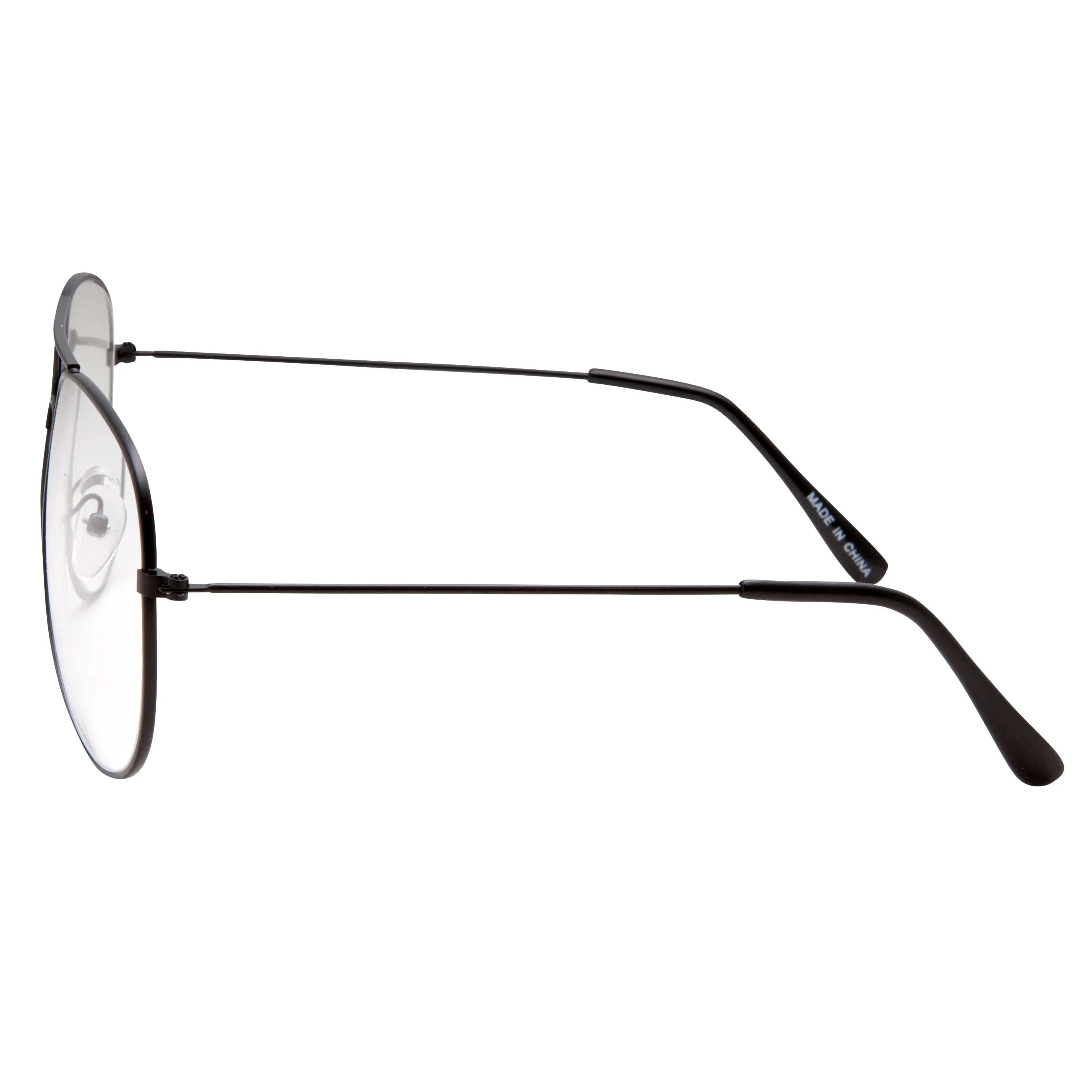 grinderPUNCH Aviator Clear Lens Glasses Non-Prescription, Dwight Schrute Glasses, Napoleon Dynamite Glasses Weird Al Glasses Elvis Glasses
