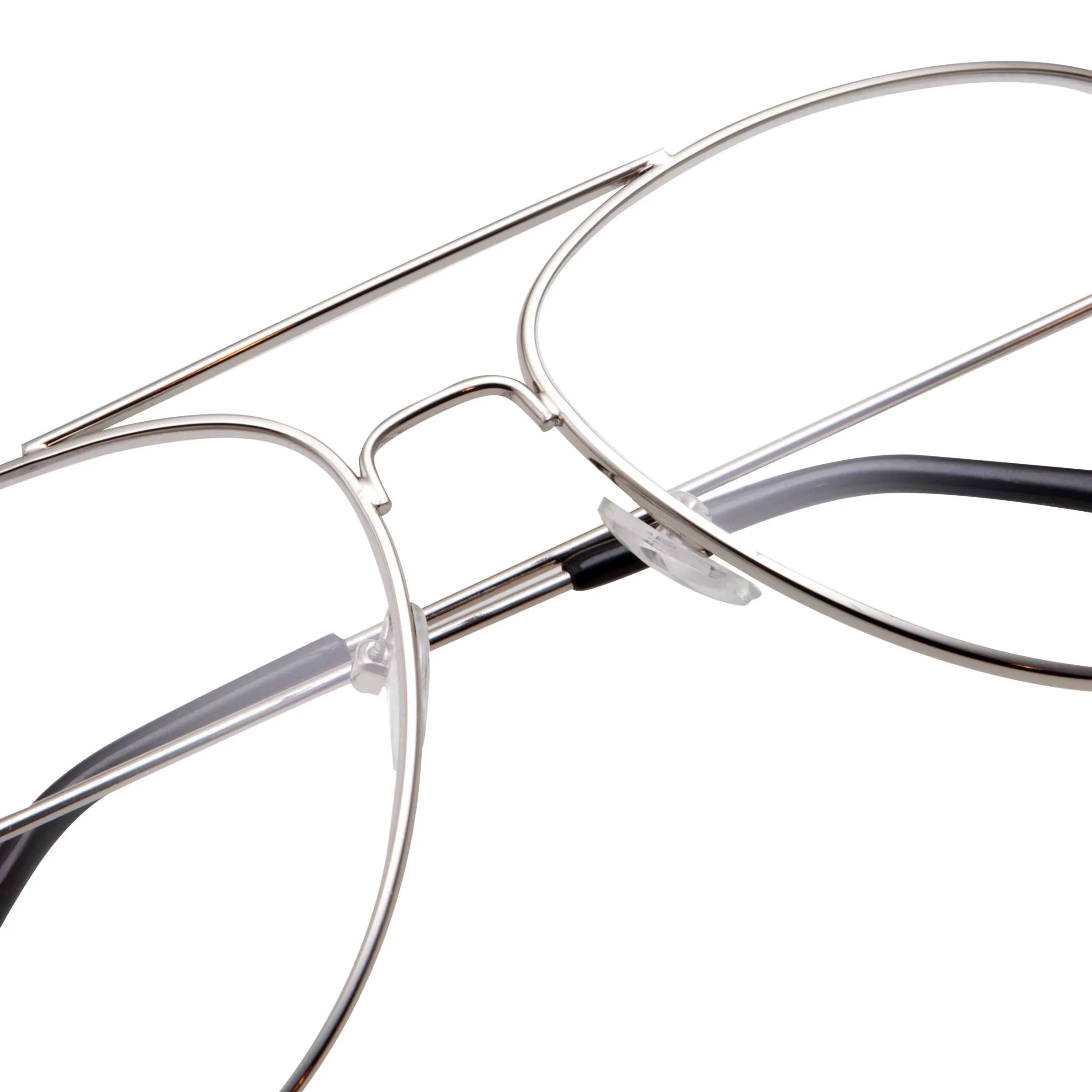 grinderPUNCH Aviator Clear Lens Glasses Non-Prescription, Dwight Schrute Glasses, Napoleon Dynamite Glasses Weird Al Glasses Elvis Glasses