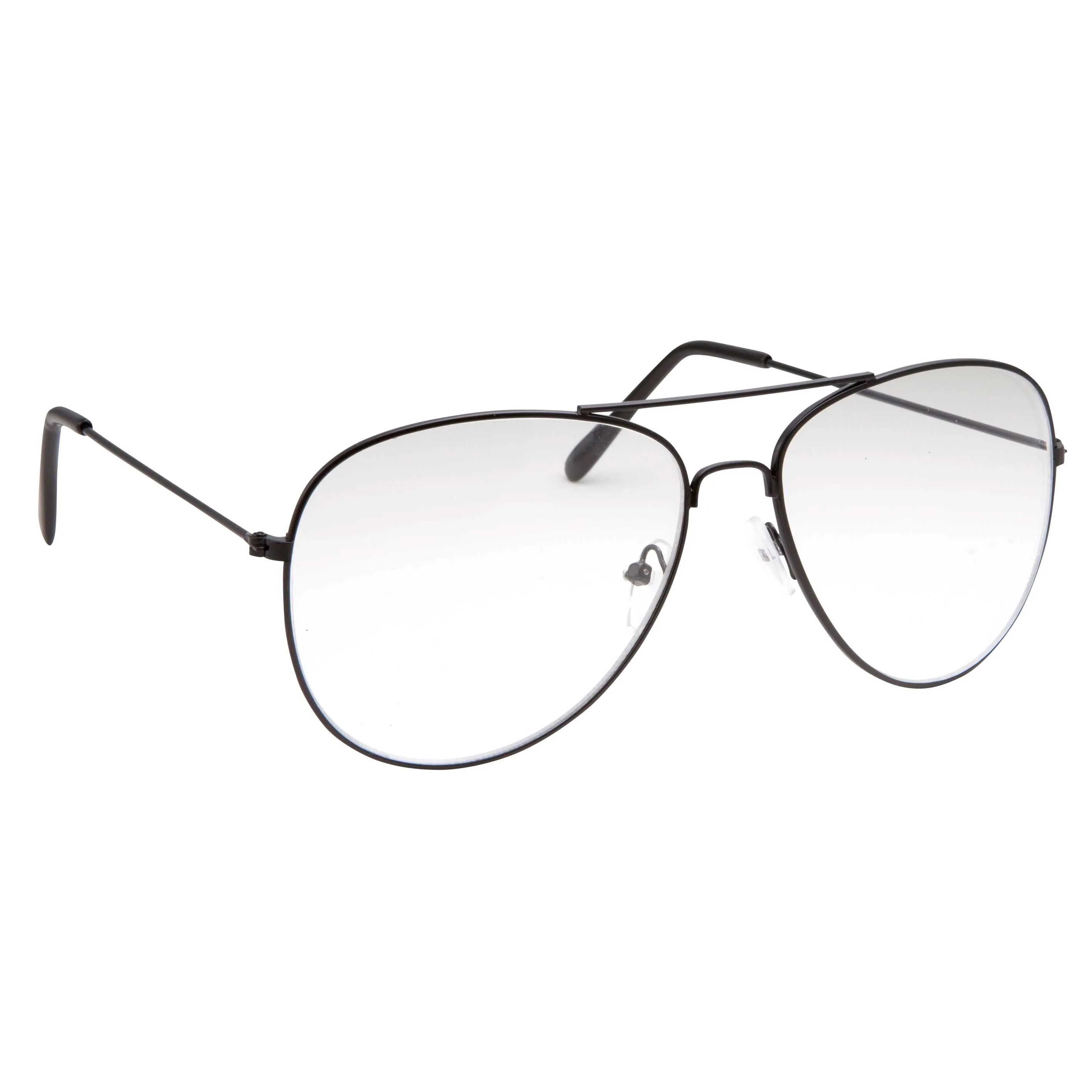 grinderPUNCH Aviator Clear Lens Glasses Non-Prescription, Dwight Schrute Glasses, Napoleon Dynamite Glasses Weird Al Glasses Elvis Glasses