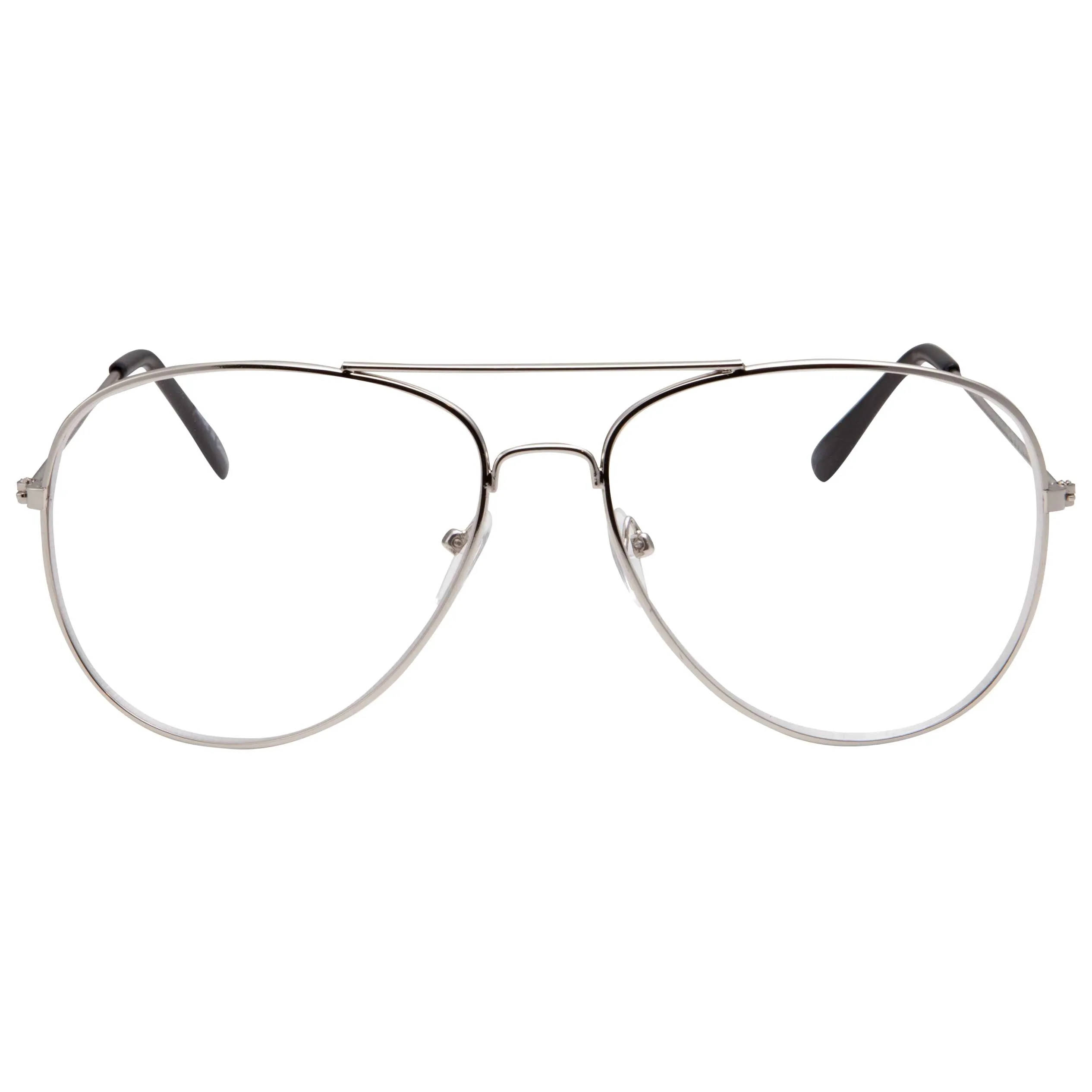 grinderPUNCH Aviator Clear Lens Glasses Non-Prescription, Dwight Schrute Glasses, Napoleon Dynamite Glasses Weird Al Glasses Elvis Glasses