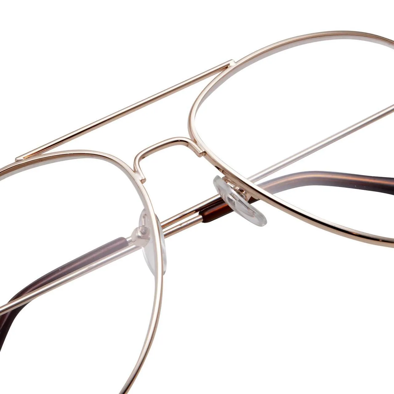 grinderPUNCH Aviator Clear Lens Glasses Non-Prescription, Dwight Schrute Glasses, Napoleon Dynamite Glasses Weird Al Glasses Elvis Glasses
