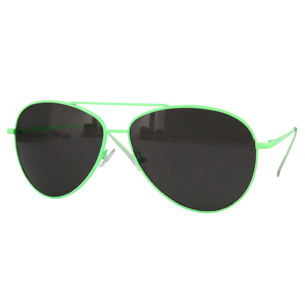 grinderPUNCH - Bright Neon Aviator Sunglasses