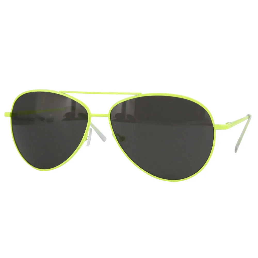 grinderPUNCH - Bright Neon Aviator Sunglasses
