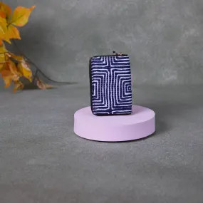 Handmade Wallets - Mini Blue Colour Rectangular Design