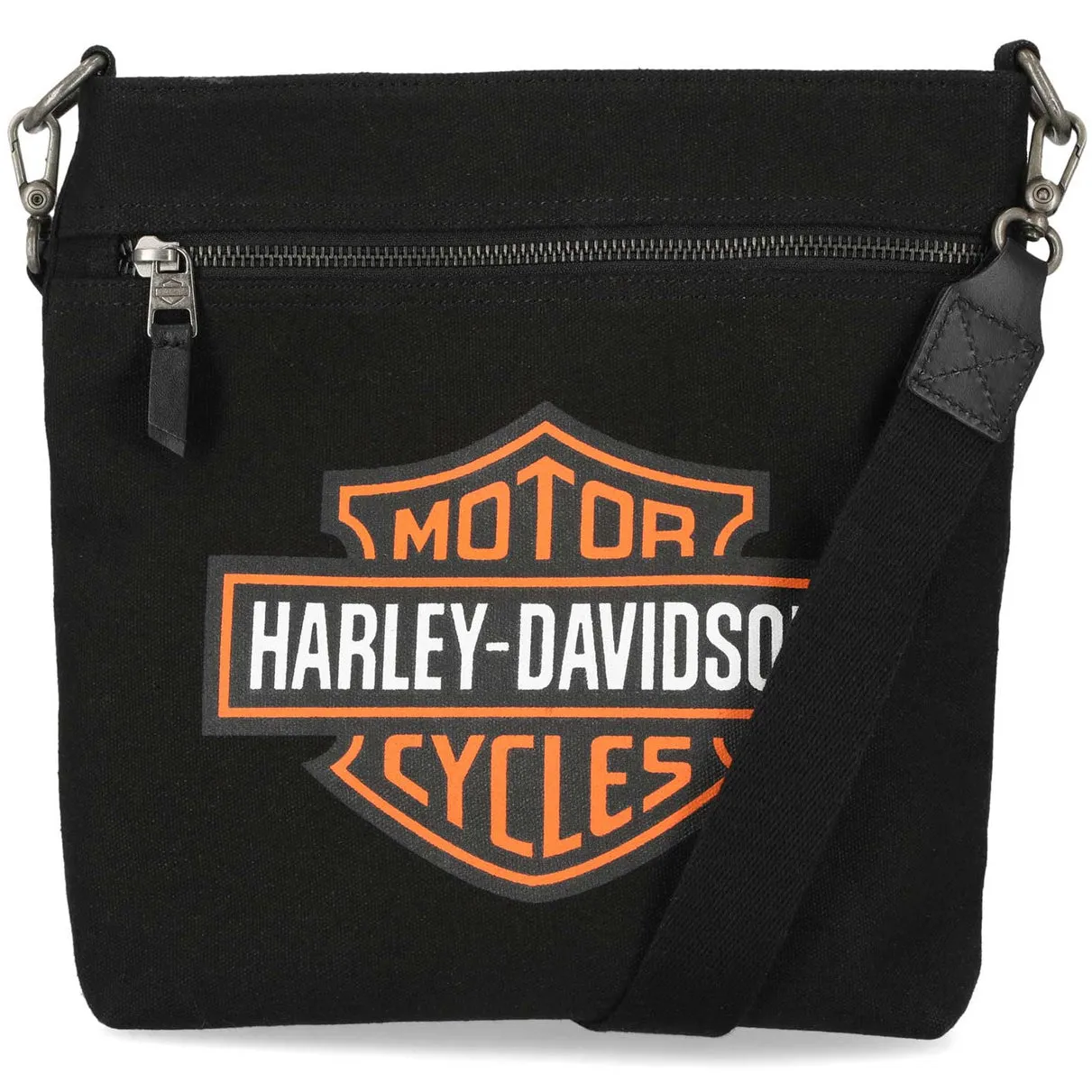 Harley-Davidson Women's Bar & Shield Logo Crossbody Canvas Purse, Black MHW056/08
