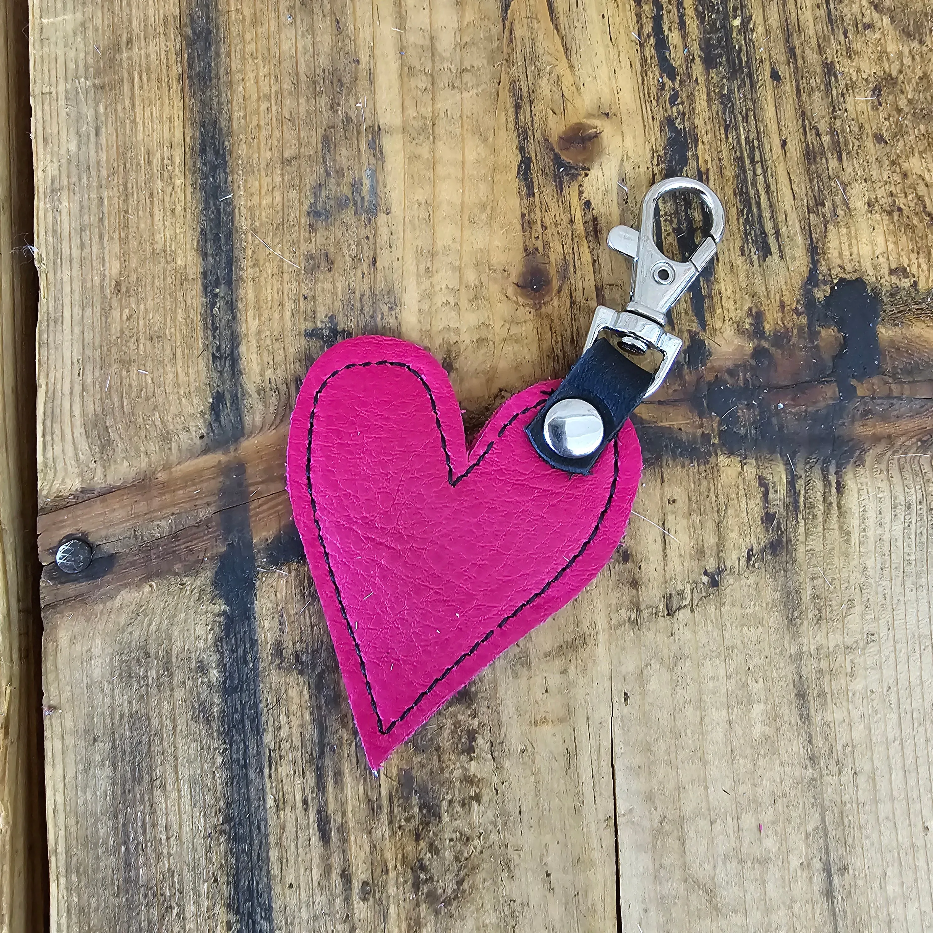 Heart Handbag Charm - Hot Pink