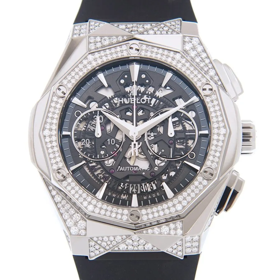 Hublot Aerofusion Chronograph Diamond Transparent Dial Unisex Watch 525.NX.0170.RX.1804.ORL18