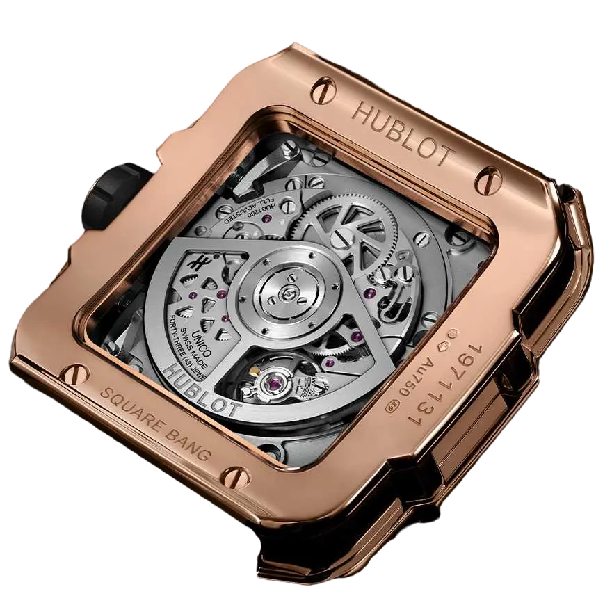 Hublot Square Bang Chronograph 18K King gold & Blue Ceramic Men's Watch