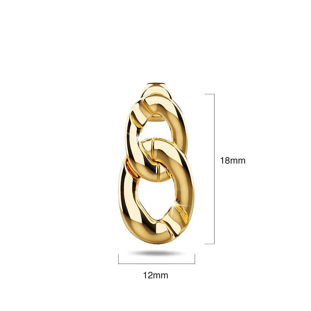 Inscript Link Gold Layered Earrings