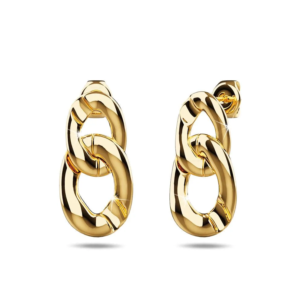 Inscript Link Gold Layered Earrings