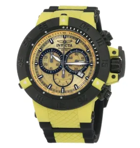 Invicta 0934 Men's Subaqua NOMA Black Ion Plated Yellow Plastic Chronograph Dive Watch