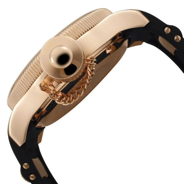Invicta 1090 Men's Russian Diver Rose Gold Skeleton Dial Mechanical Watch