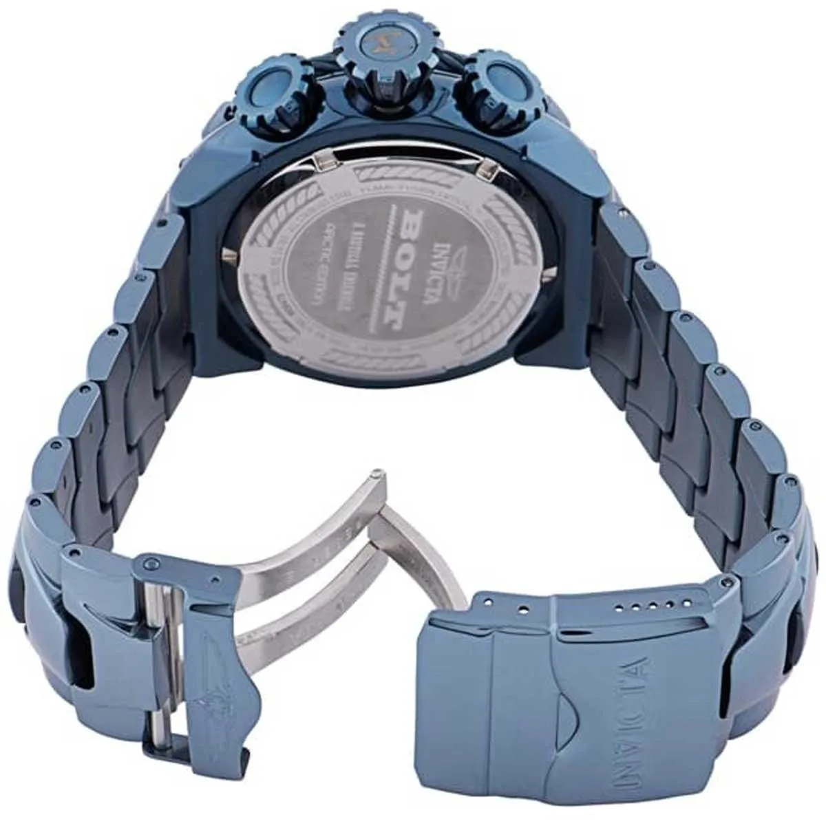 Invicta Men's Chrono Watch - Reserve Bolt Diamond Light Blue Steel Bracelet | 34166