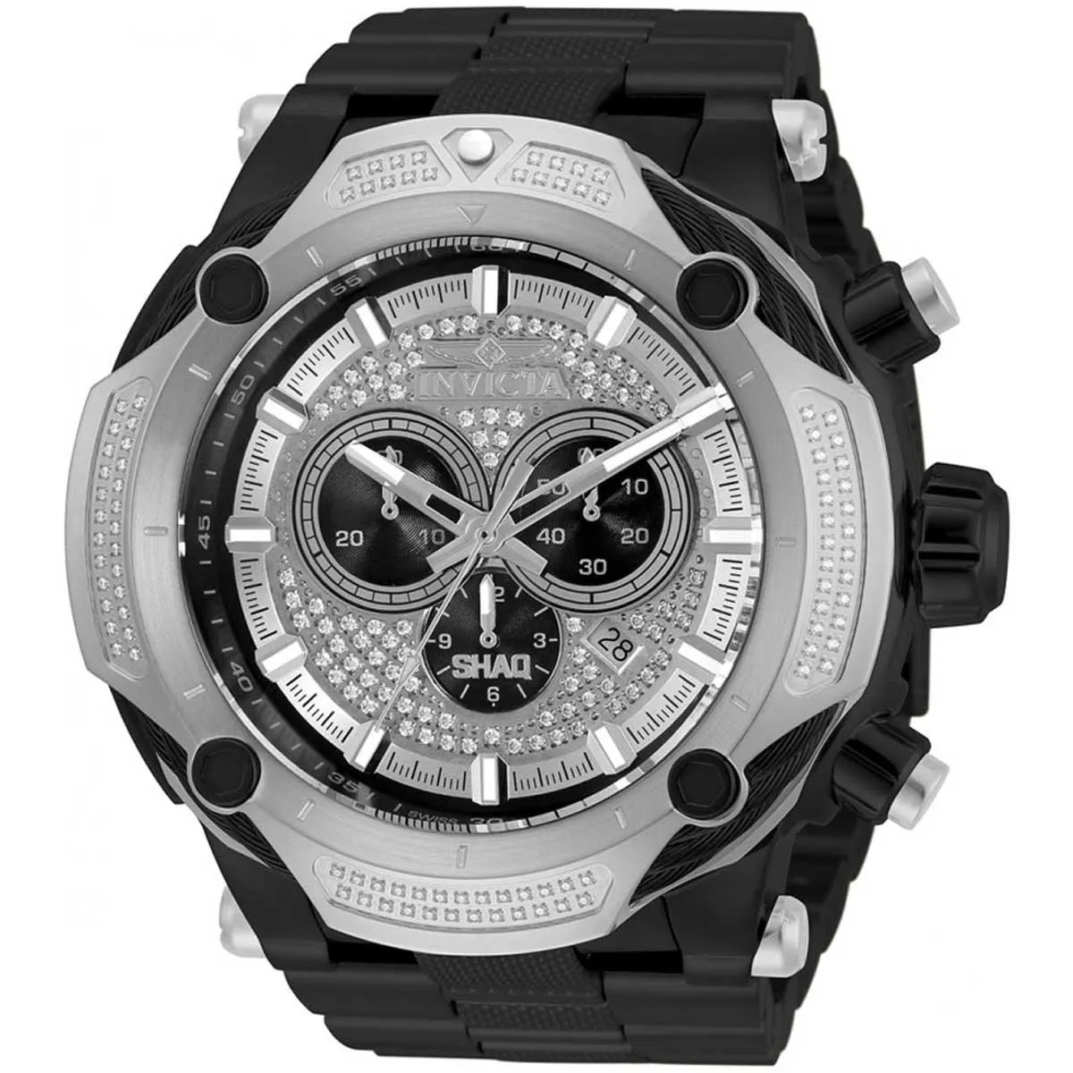Invicta Men's Chrono Watch - Shaq Diamond Black IP Stainless Steel Bracelet | 33675