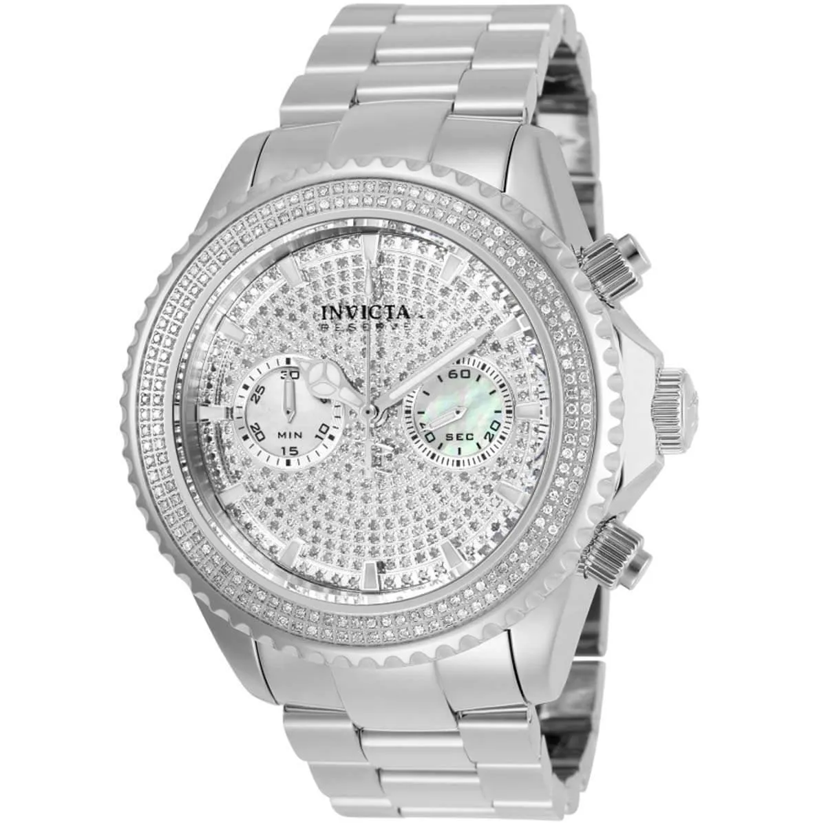 Invicta Men's Chronograph Watch - Reserve Diamond Stainless Steel Bracelet | 29978