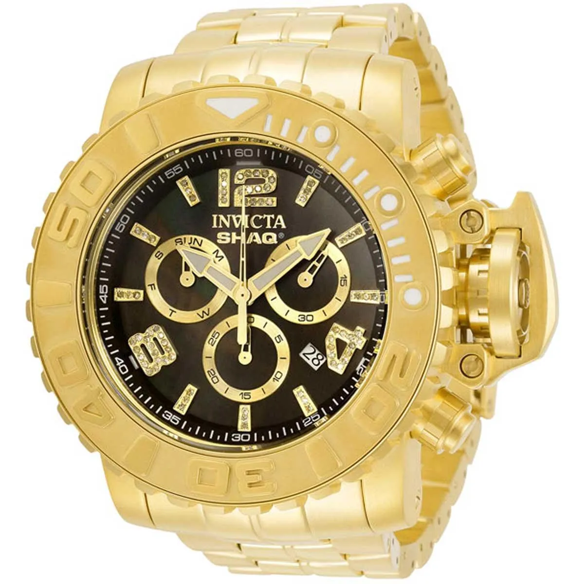 Invicta Men's Diamond Watch - Shaq Chronograph Black Dial Bracelet | 33718