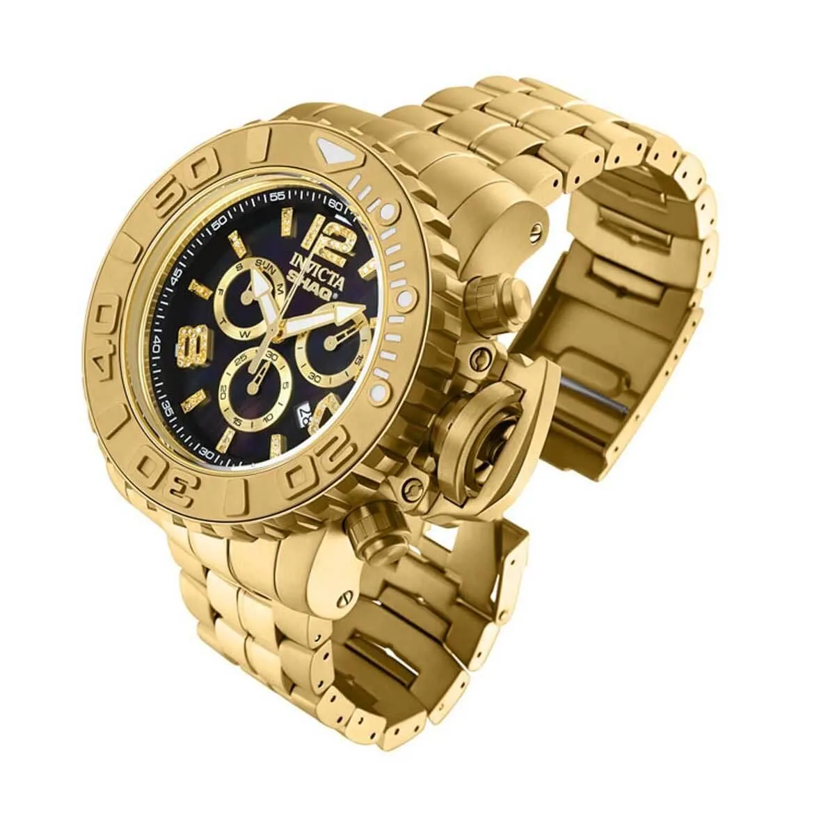 Invicta Men's Diamond Watch - Shaq Chronograph Black Dial Bracelet | 33718