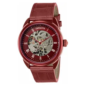 Invicta Men's Mechanical Watch - Specialty Semi-Skeleton Dial Leather Strap | 40726