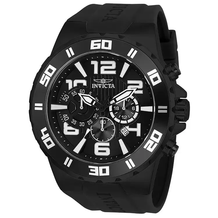 Invicta Men's Pro Diver Quartz Multifunction Black Dial Watch 24673