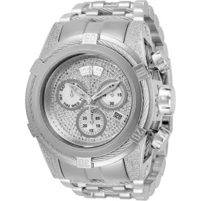 Invicta Men's Quartz Watch - Reserve Bolt Zeus Diamond Chrono Silver Dial | 32783