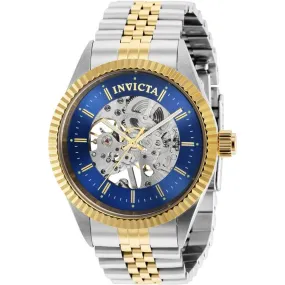 Invicta Men's Watch - Specialty Blue Skeleton Dial Two Tone Steel Bracelet | 36440