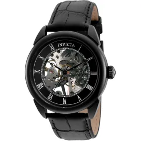 Invicta Men's Watch - Specialty Mechanical Semi Skeleton Dial Leather Strap | 32632