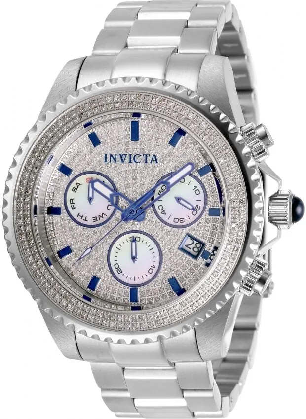 Invicta Pro Diver Chronograph Quartz Diamond White Dial Men's Watch 31990