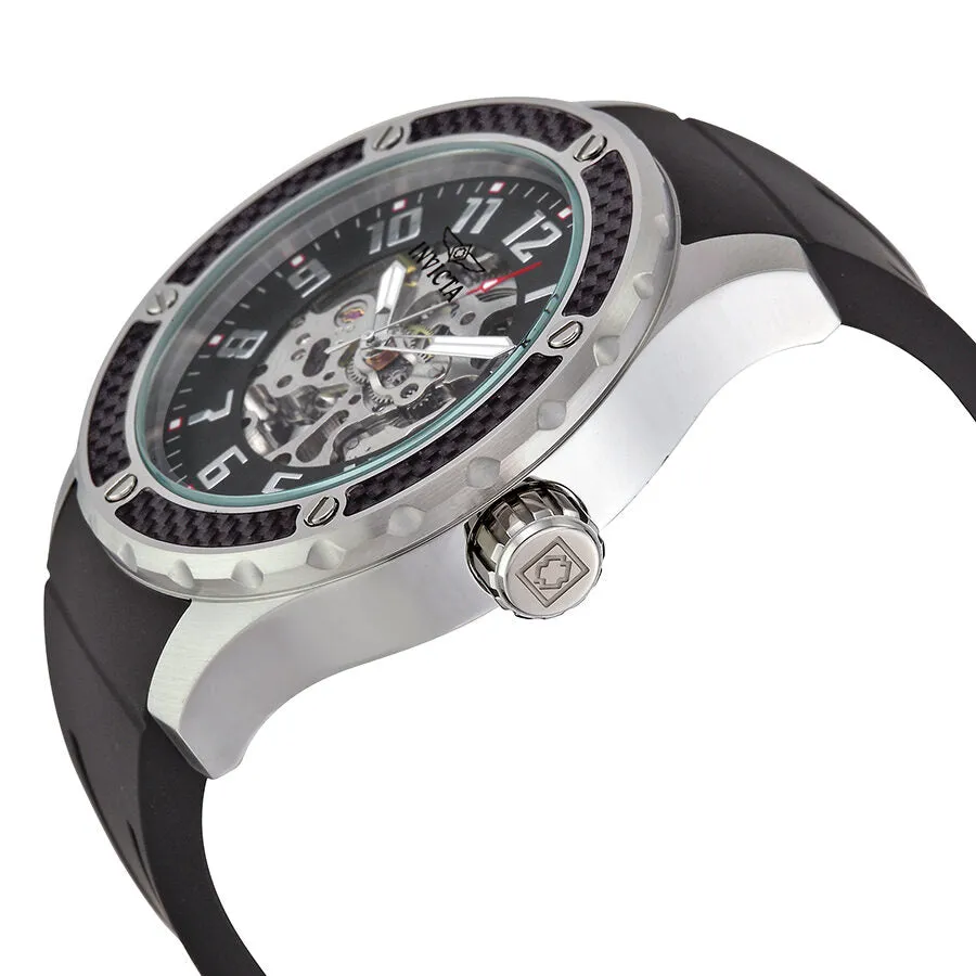 Invicta Specialty Mechanical Skeleton Dial Black Silicone Men's Watch 16278