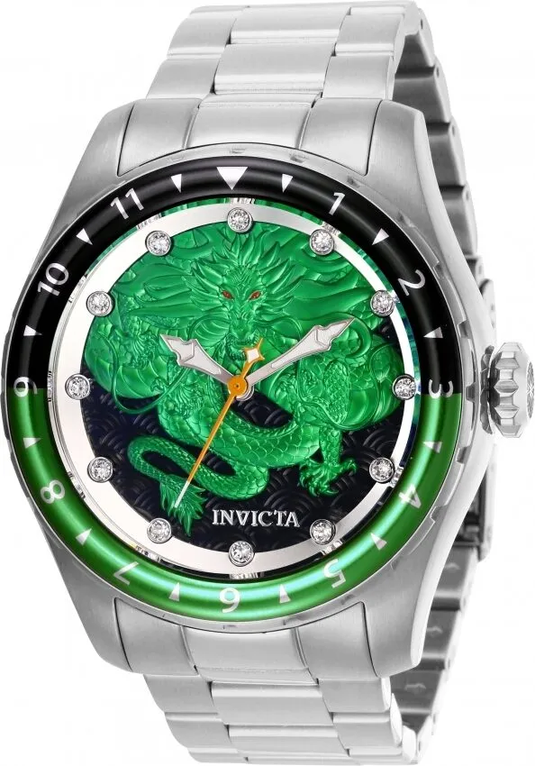 Invicta Speedway Dragon Automatic Crystal Green Dial Men's Watch 28354