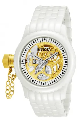 Invicta Women's 1897 Russian Diver Mechanical Gold Skeleton Dial Watch