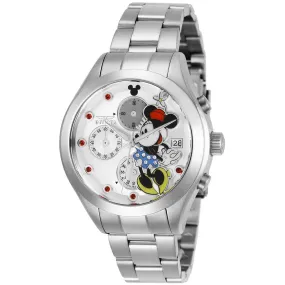 Invicta Women's Chronograph Watch - Disney Minnie Mouse Quartz Silver Bracelet | 27401