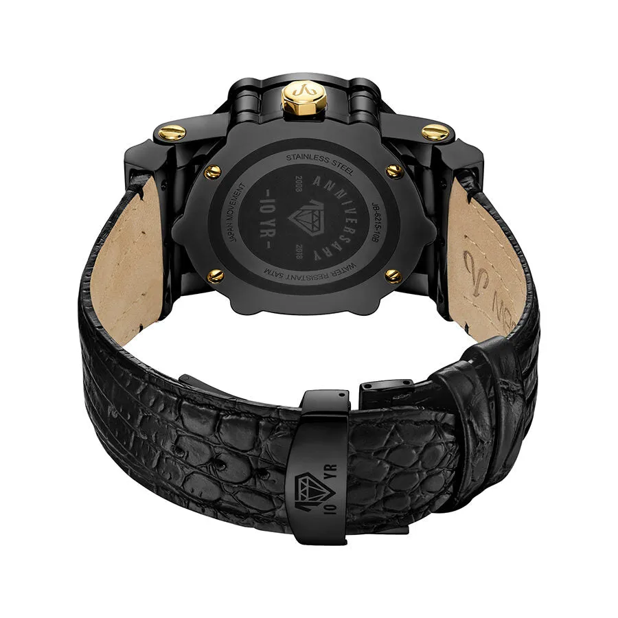 JBW Men's 10 YR Anniversary Phantom 1.96 ctw Diamond & Chronograph Watch JB-6215-10B