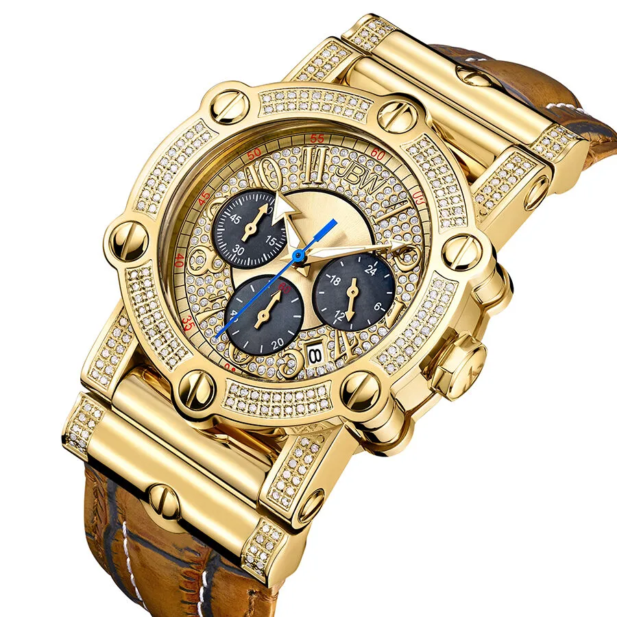 JBW Men's 10 YR Anniversary Phantom 1.96 ctw Diamond & Chronograph Watch JB-6215-10C