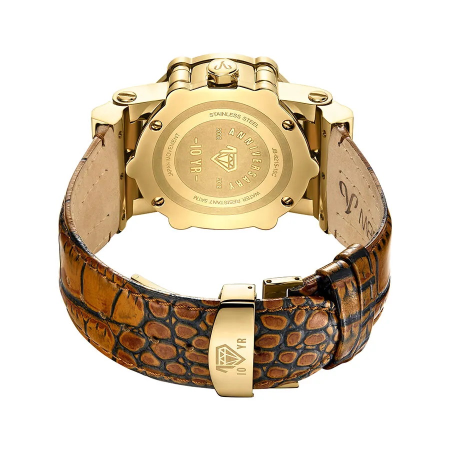 JBW Men's 10 YR Anniversary Phantom 1.96 ctw Diamond & Chronograph Watch JB-6215-10C