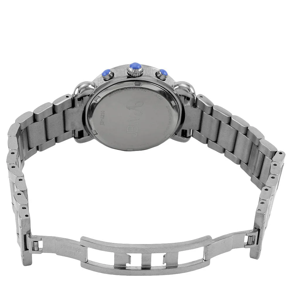 JBW Victory Chronograph Mother of Pearl Dial Diamond Stainless Steel Ladies Watch JB-6210-D
