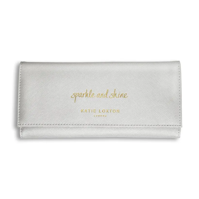 Katie Loxton Jewelry Roll Sparkle and Shine in Metallic Silver