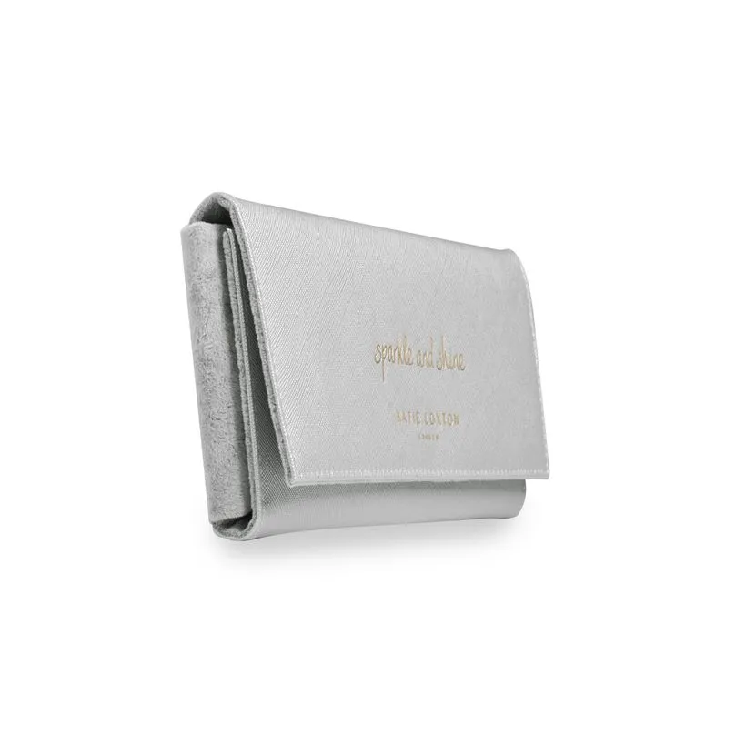 Katie Loxton Jewelry Roll Sparkle and Shine in Metallic Silver