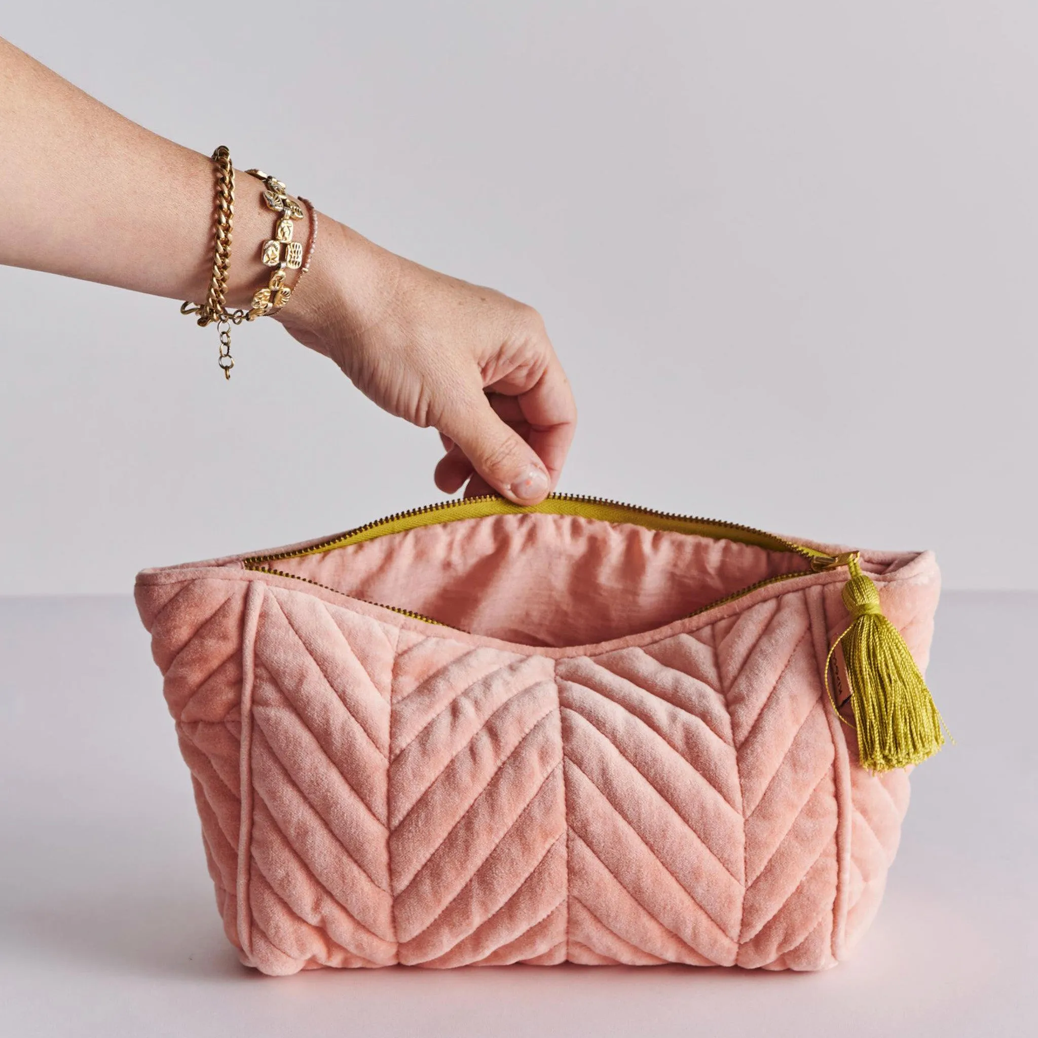 Kip & Co Velvet Toiletry Bag - Tuscan Sunset