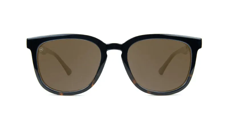 Knockaround Paso Robles: Glossy Black and Tortoise Shell Fade/Amber