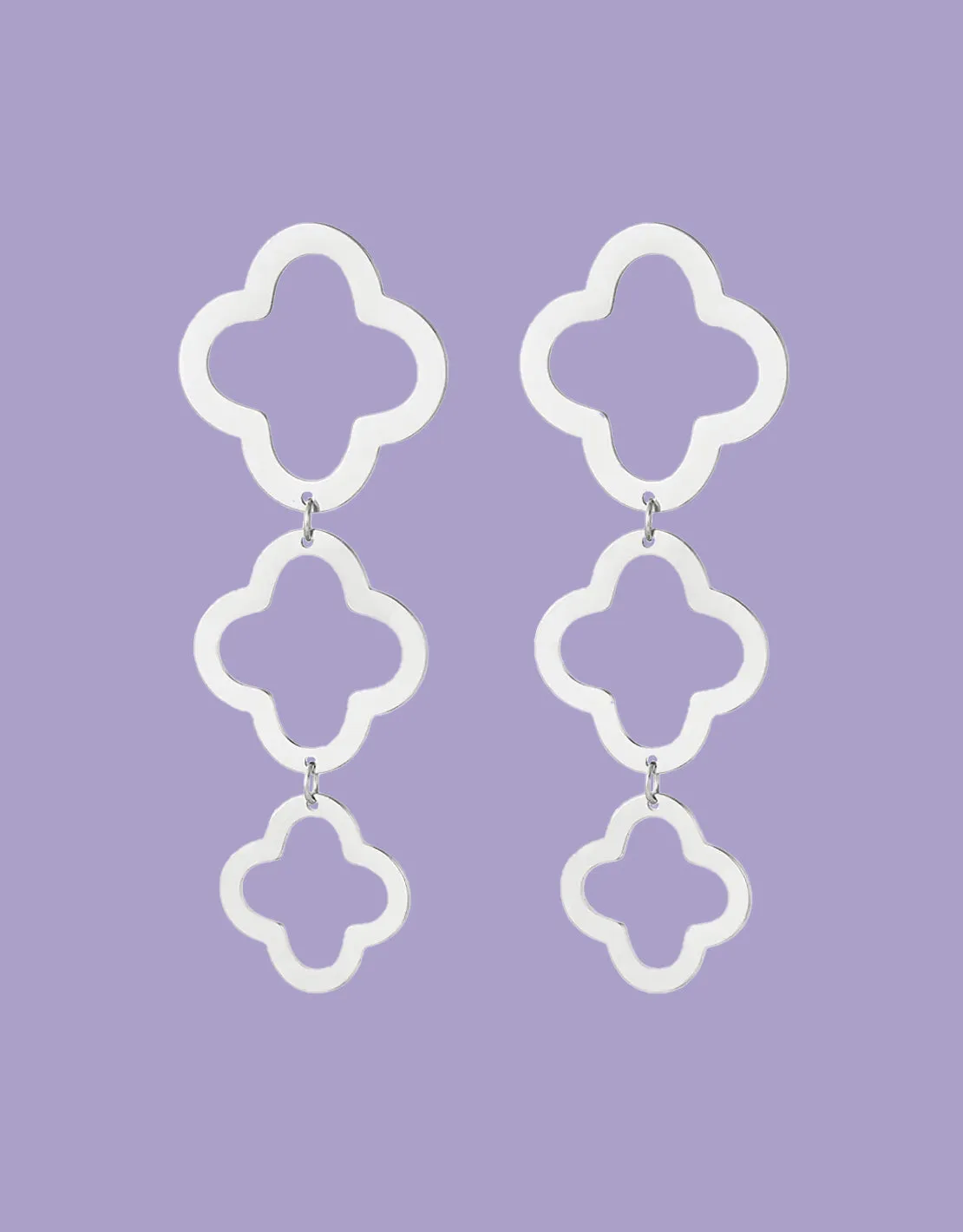Layered clovers earrings