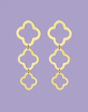 Layered clovers earrings