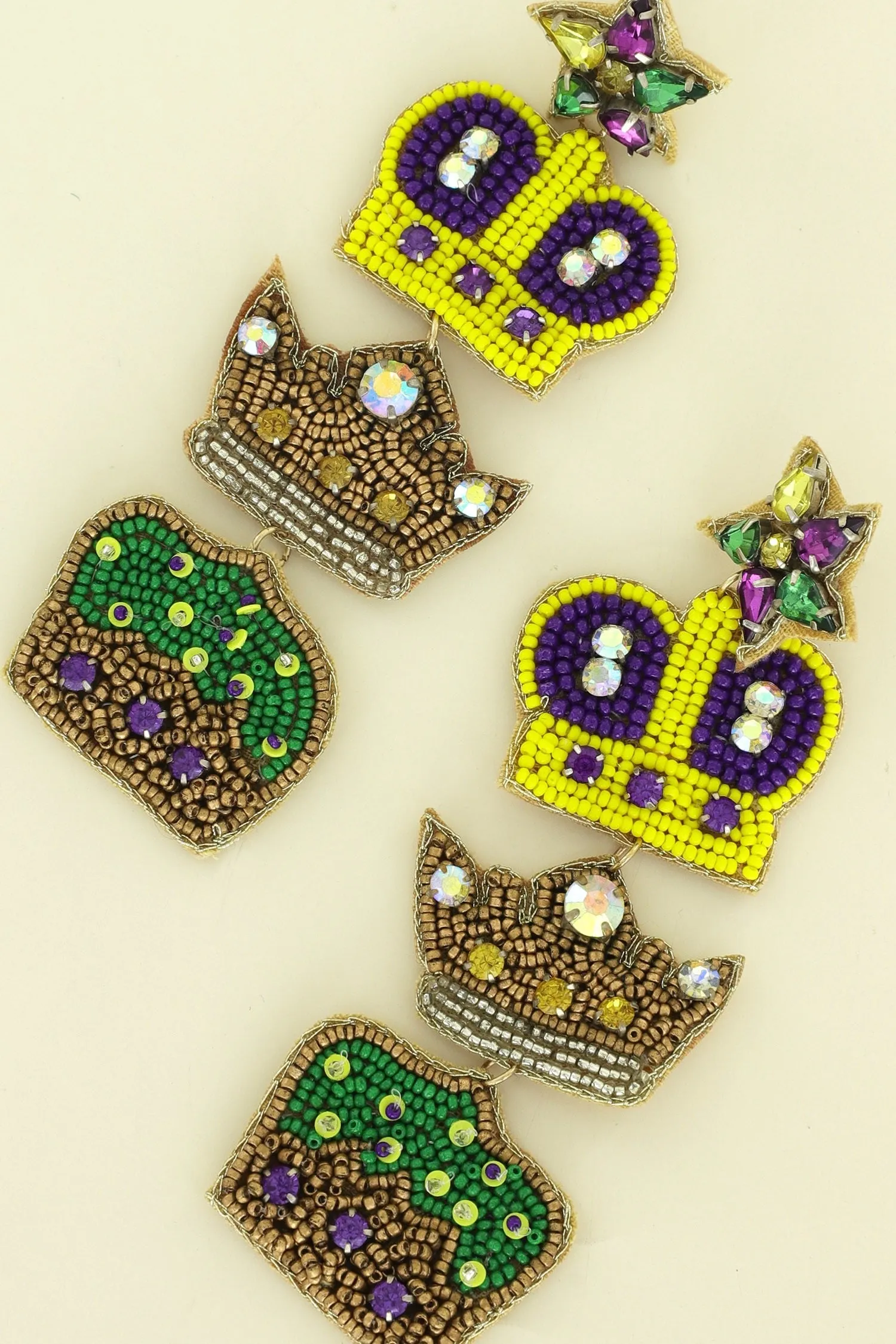Layered Crown Earring