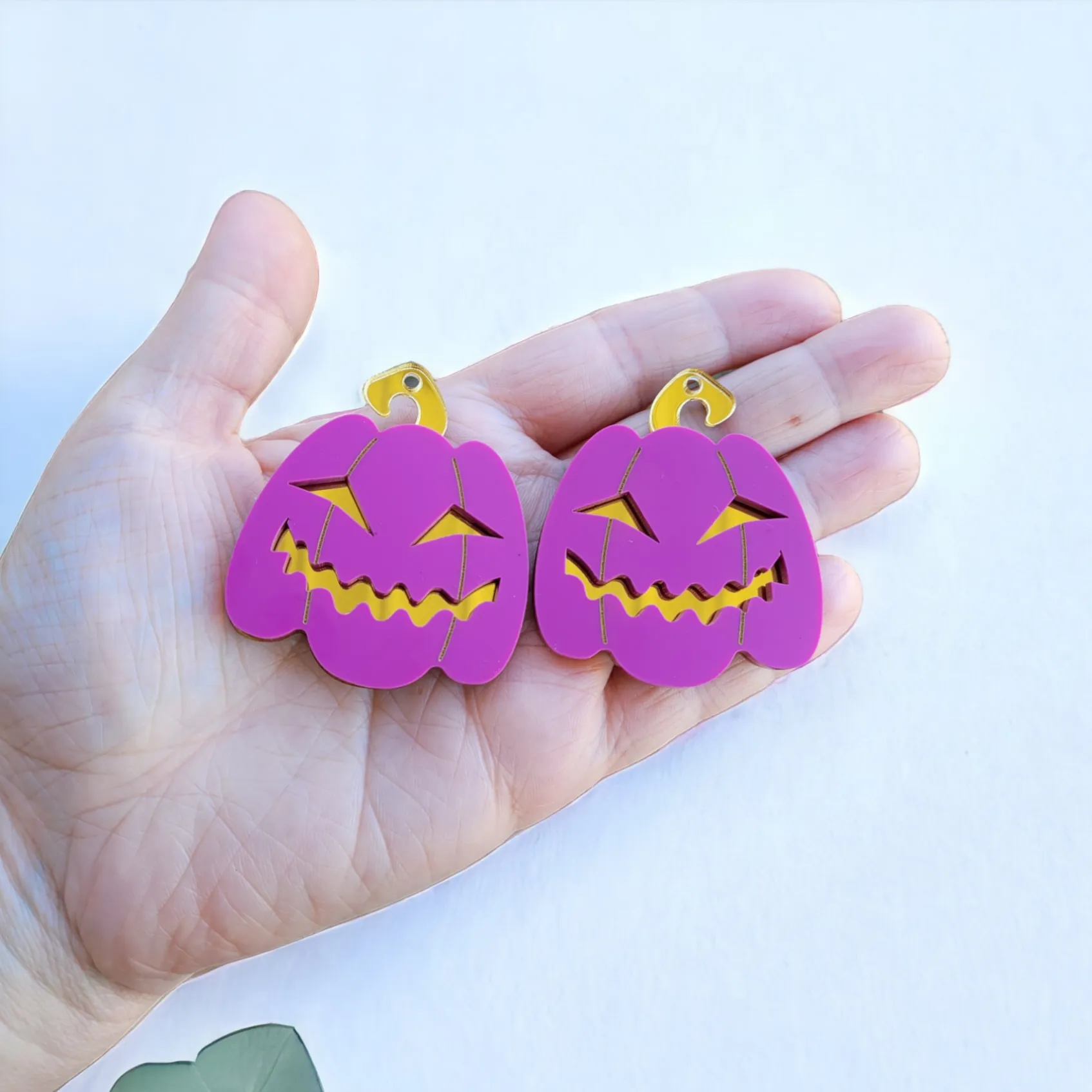 Layered Jack O Lantern Earrings- Digital Cut File