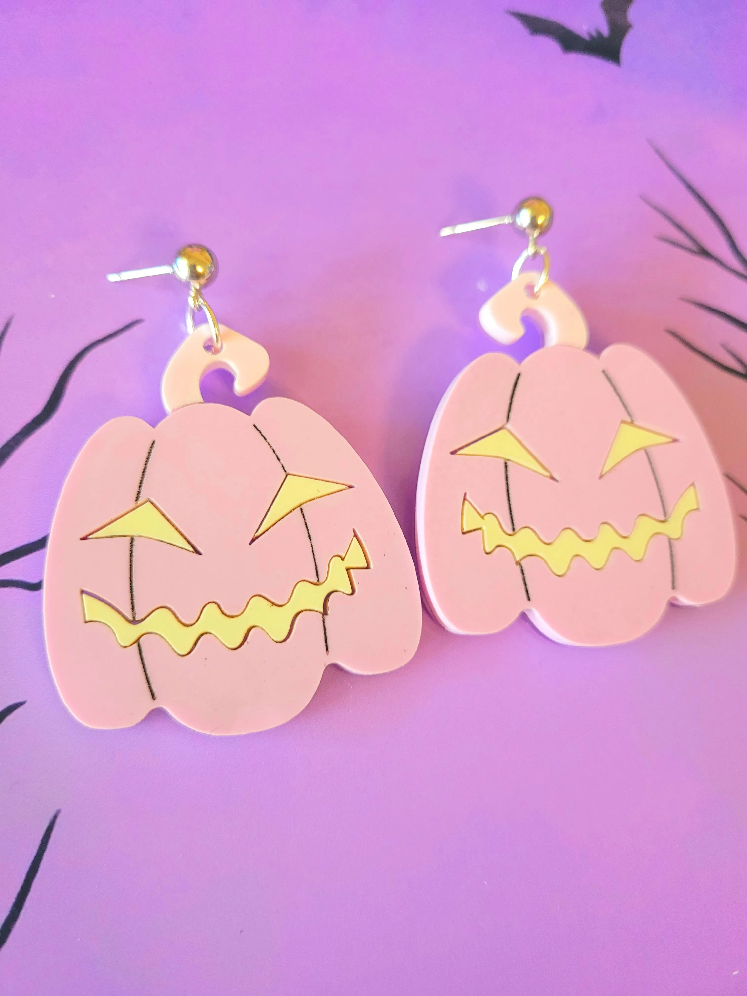 Layered Jack O Lantern Earrings- Digital Cut File