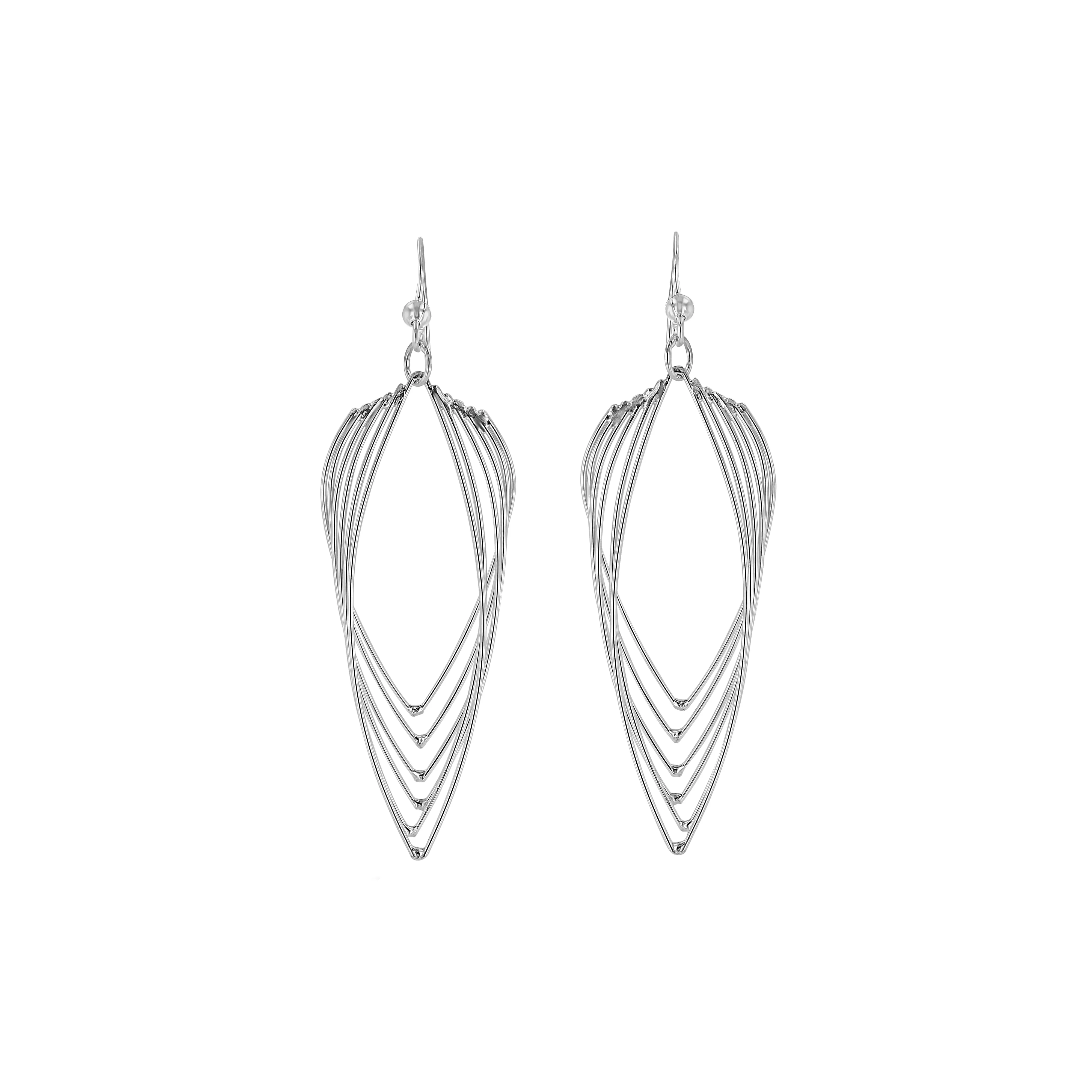 LAYERED MARQUISE DROP EARRINGS